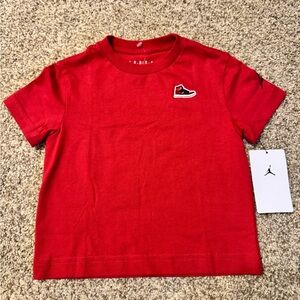 Jordan Red Tee with Iconic Logo for Boys 2T BNWT